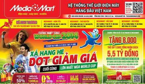 Đợt giám giá cuối cùng lớn nhất mùa Worldcup 2014