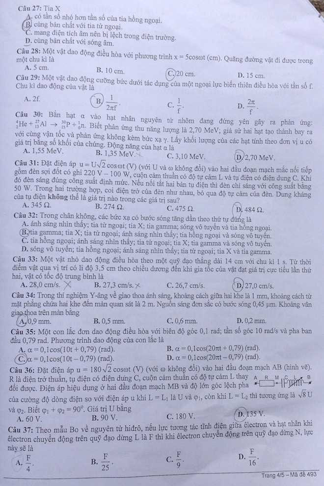 Đề thi vật lý