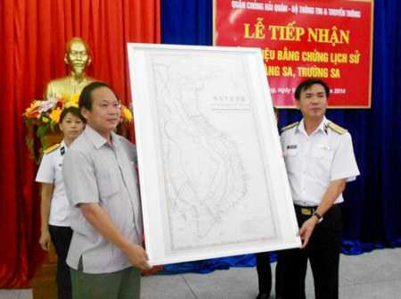 bản đồ, tư liệu, Hoàng Sa, Trường Sa, Quân chủng Hải quân, Bộ Thông tin và Truyền thông
