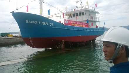  Tàu Sang Fish ngày hạ thủy. Ảnh: N.C Tàu Sang Fish ngày hạ thủy. Ảnh: N.C