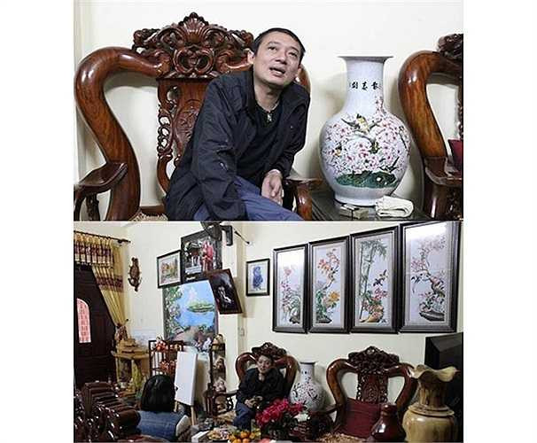 Giá trị gây bây giờ từ căn biệt thự của nghệ sĩ hài Chiến Thắng không phải là căn nhà 3 tầng khang trang ở tỉnh Vĩnh Phúc mà là số lượng những bức tranh và sản phẩm đá tự khắc đầy công phu của anh.