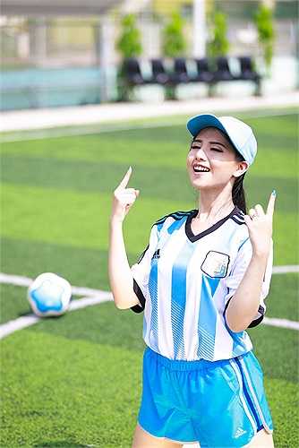 Tất nhiên, chiến thắng cho Argentina mà điều mà hot girl này mong mỏi.