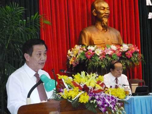 Ông Trần Thọ, Bí thư Thành ủy, Chủ tịch HĐND TP Đà Nẵng phát biểu tại phiên bế mạc kỳ họp thứ 10 HĐND TP Đà Nẵng chiều 10/7 (Ảnh: HC)