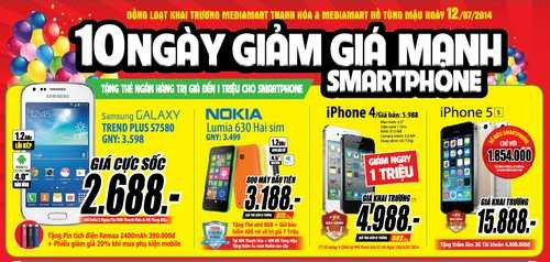 10 NGÀY GIÁ SỐC CHÀO MỪNG MEDIAMART KHAI TRƯƠNG ĐỒNG LOẠT 2 ĐẠI SIÊU THỊ