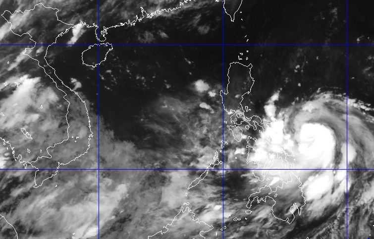Ảnh chụp từ vệ tinh của Trung tâm dự báo khí tượng thủy văn trưng ương