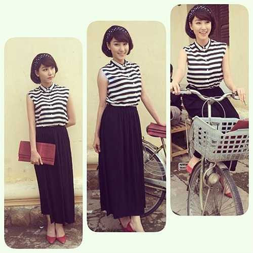 Ngân Khánh dịu dàng trong tạo hình mới.