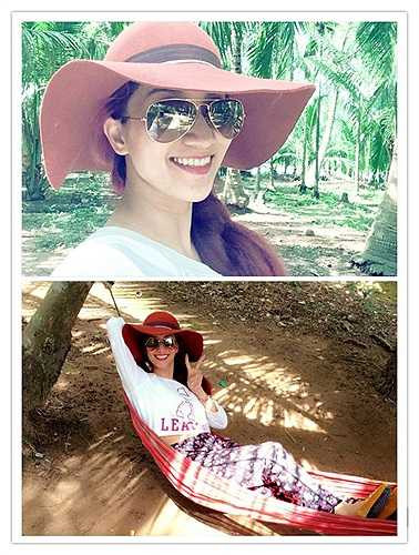 Khánh Thy về miệt vườn du lịch cùng các học trò.