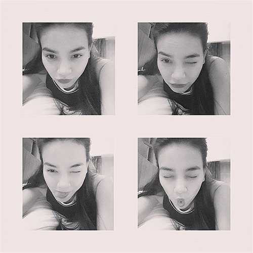 Hà Hồ nhí nhố chúc mọi người ngủ ngon.