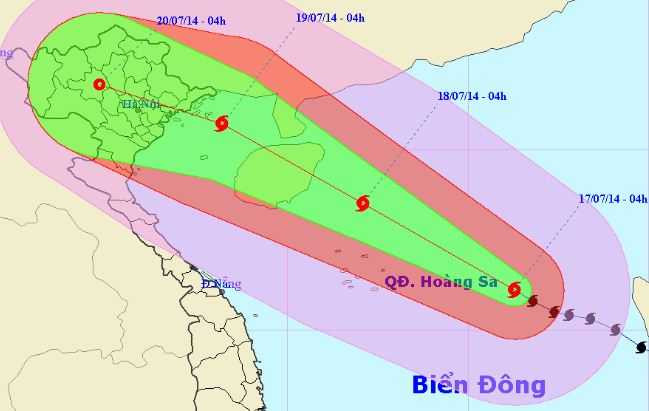 bão số 2, bão thần sấm, bão rammasun, hoàng sa, quảng ninh, thái bình