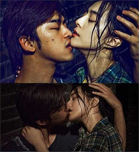 Phạm Băng Băng và bạn diễn người Đài Loan Trần Bá Lâm đã phối hợp rất ăn ý khi đóng cảnh yêu thương trong bộ phim Núi Quan Âm.