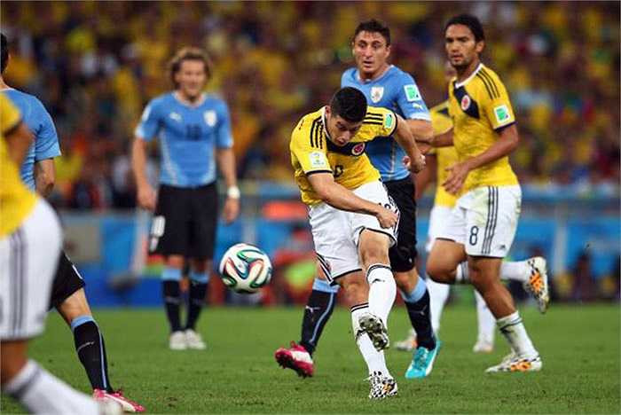 James Rodriguez chỉ cần 5 trận là có 6 bàn thắng ở World Cup 2014 - một thành tích tuyệt vời