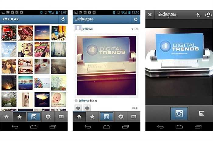 Instagram có nhiều blend màu, lại có thể tải và chia sẻ hình ảnh lên Facebook, Twitter…Tuy nhiên, bạn phải đăng ký tài khoản mới để 'xài' ứng dụng, khá bất tiện. Ảnh trên instagram sẽ crop theo tỉ lệ 1:1,việc đó sẽ khiến hỏng bố cục bức ảnh. Phiên bản Android thiếu một số tính năng so với phiên bản ở iOS (ống kính trượt, làm mờ hình).