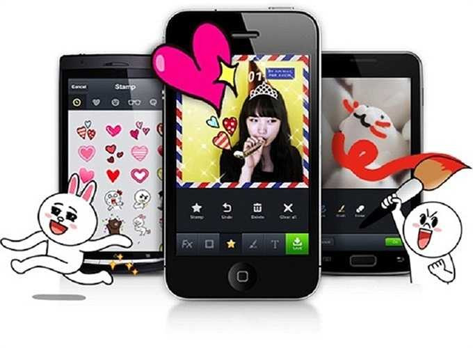 Line camera Ứng dụng này có hơn 100 khung hình dễ thương, 30 bộ lọc màu để 'tút tát' ảnh chụp, xóa bỏ nhược điểm trên da mặt và quầng thâm dưới mắt. Điểm trừ của line camera ở chỗ tỉ lệ ảnh chụp giới hạn (chỉ có 3:4 và 1:1).