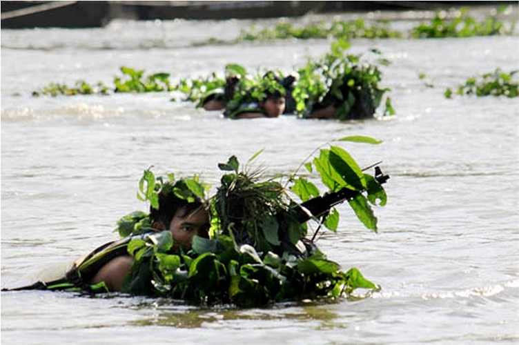 Huấn luyện vượt sông. 