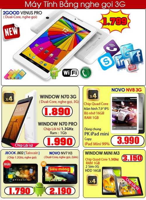 Xả hàng điện thoại, máy tính bảng chi từ 159.000 đồng
