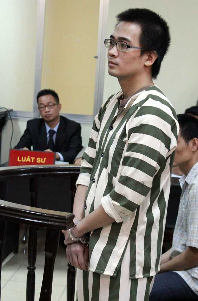  Nguyễn Đức Nghĩa tại phiên xử. Ảnh: Hà Anh.