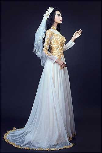 Trong bộ ảnh mới, Kim Cương diện những trang phục kín đáo nhưng vẫn tôn lên vẻ đẹp gợi cảm.