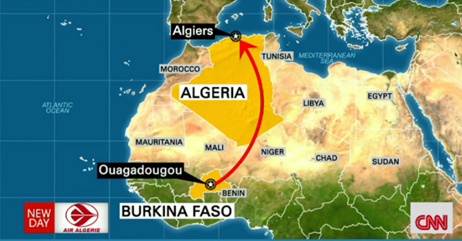 Máy bay Air Algerie: Không loại trừ bị bắn rơi hoặc bị đánh bom