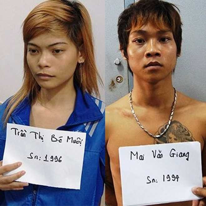 2 trong 8 nghi can giết người đang bị công an bắt giữ.