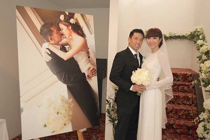 Cuối năm 2013, người mẫu Ngọc Quyên cho biết cô sẽ tạm dừng hoạt động giải trí để bắt đầu cuộc sống gia đình mới với bác sĩ Việt Kiều Richard ở Mỹ. Từ thời điểm thông báo cho tới hôn lễ, Ngọc Quyên liên tục cập nhật những hình ảnh vợ chồng cô chuẩn bị cho ngày trọng đại. Hôn lễ của chân dài được tổ chức tại nhà hàng Huntington Harbour Bay Club, California.