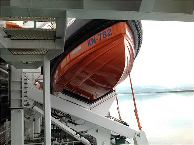 Xuồng cứu sinh được trang bị trên tàu KN 782.