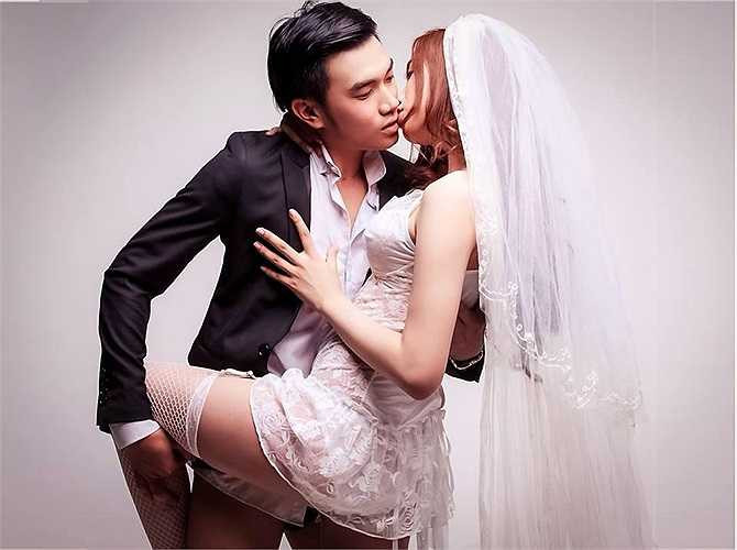 Cặp đôi mẫu trẻ tung bộ ảnh cưới của mình khiến không ít người xem phải đỏ mặt