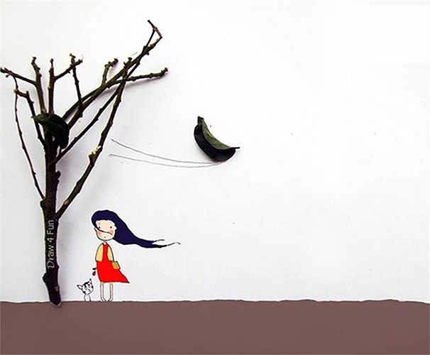 Còi Xương chia sẻ: 'Sở thích này đến khá bất ngờ. Mình thích vẽ, từ thể loại tranh màu nước, tranh đồ họa đến vẽ chân dung, tranh phong cảnh... '