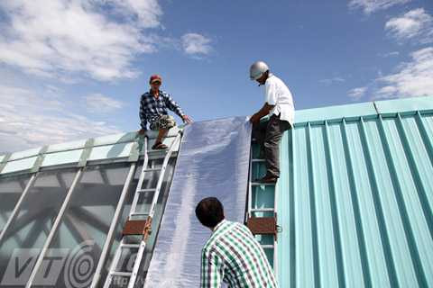 Cận cảnh, xử lý, bị dột, Sân bay Đà Nẵng, bị dột, Cảng Hàng không