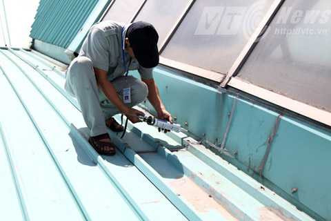 Cận cảnh, xử lý, bị dột, Sân bay Đà Nẵng, bị dột, Cảng Hàng không