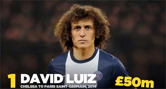 Nổi bật nhất là David Luiz. Hậu vệ tóc xù ngốn của PSG 50 triệu bảng