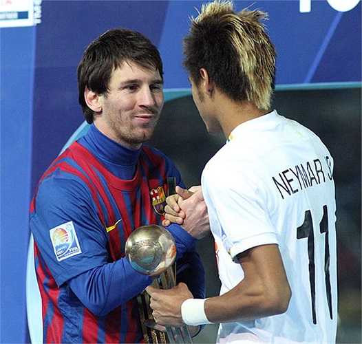 Có vẻ như Messi đang muốn cạnh tranh khoản đầu tóc với người đồng đội Neymar