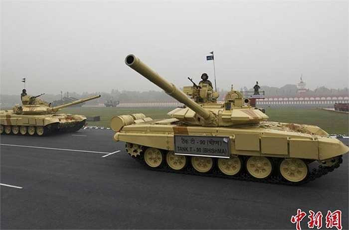 Đội hình xe tăng chiến đấu chủ lực hiện đại nhất Lục quân Ấn Độ T-90S