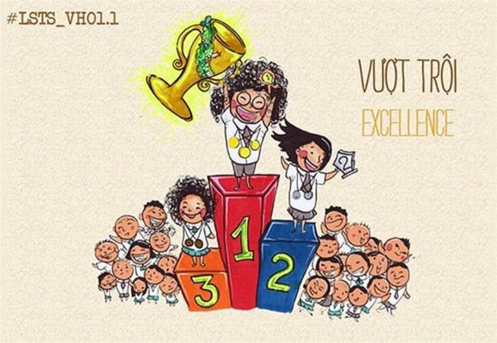 Nỗ lực hết mình nhằm đạt được thành tích cá nhân cao nhất có thể trong mọi lĩnh vực từ học tập đến hoạt động mang tính cá nhân và tập thể.