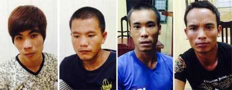 4 đối tượng bị bắt giữ trong vụ án. 