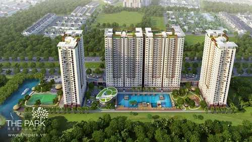 Hồ bơi chân mây rộng 2000 m2 tại The Park Residence