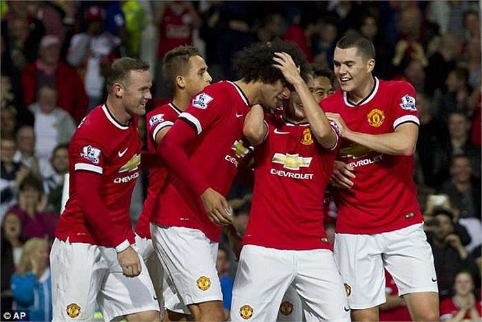 Man Utd xếp thứ 5, với tổng giá trị 11 cầu thủ đá chính là 255 triệu bảng