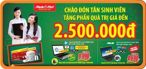 Media Mart tặng 2,5 triệu đồng cho sinh viên