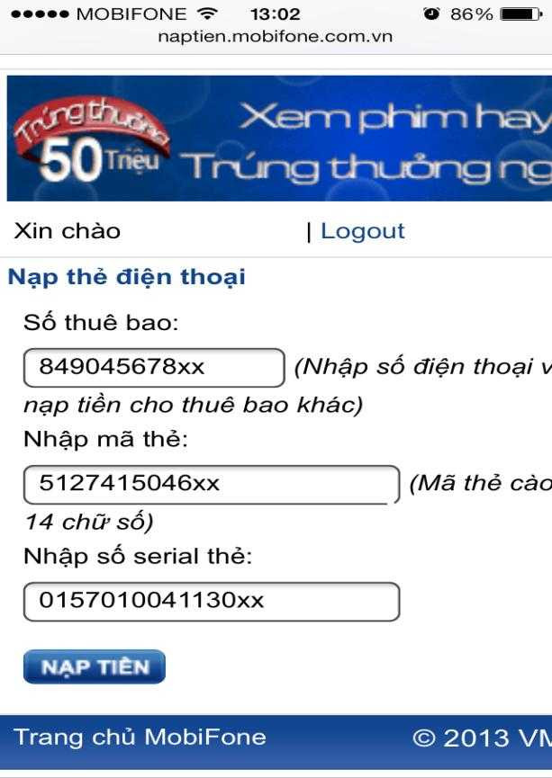 Những điều bất ngờ về nạp cước di động trực tuyến