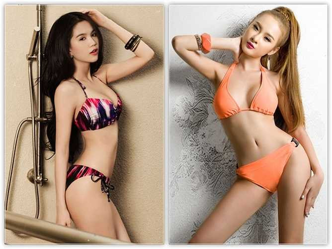 Nếu Ngọc Trinh chỉ trung thành với một số góc chụp và biểu cảm khuôn mặt thì Angela Phương Trinh có được sự đa dạng. 