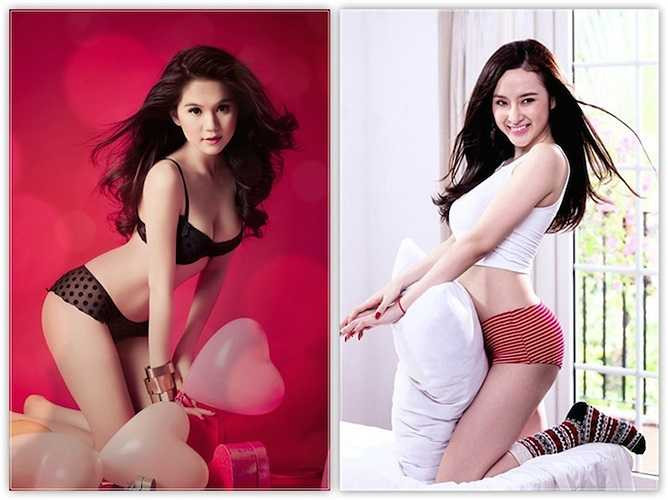 Đôi lúc, trong một số bức hình, Ngọc Trinh có biểu cảm khá ‘đơ’, Angela Phương Trinh luôn linh hoạt và cuốn hút. 