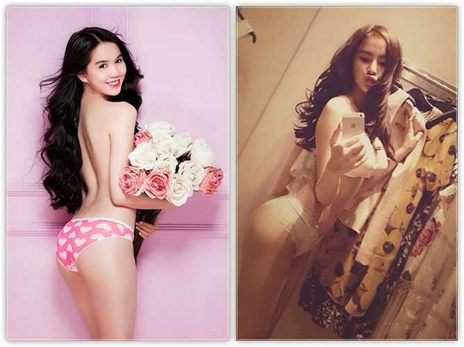 Một bức hình ‘tự sướng’ Angela Phương Trinh ‘ăn đứt’ hình studio của Ngọc Trinh. 