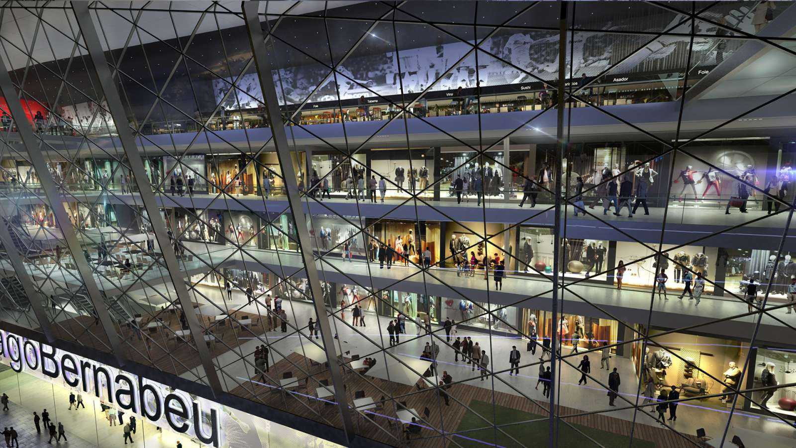 Sân Bernabeu mới của Real sẽ chứa nhiều tổ hợp khách sạn, nhà hàng, trung tâm thương mại...