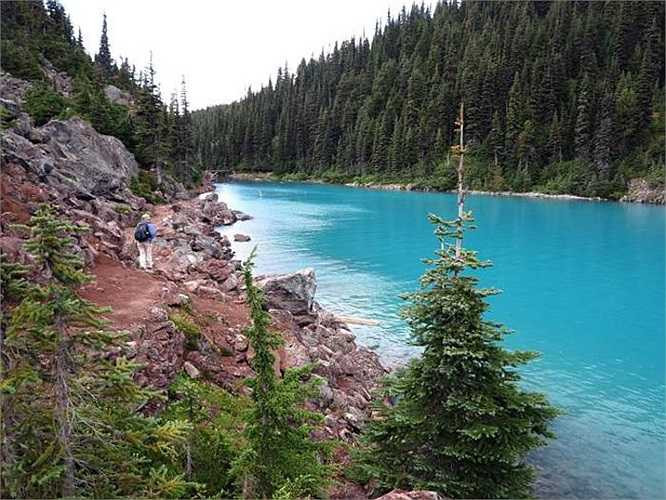 Đi bộ dọc theo hồ Garibaldi là một hoạt động được đa số khách du lịch ưa thích khi tới đây. 