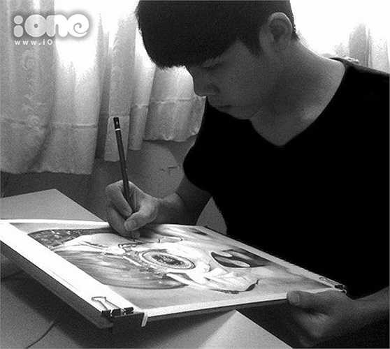 Chân dung cậu bạn gây sốt với tài năng vẽ cực đỉnh - Hoàng Nghĩa Bảo.