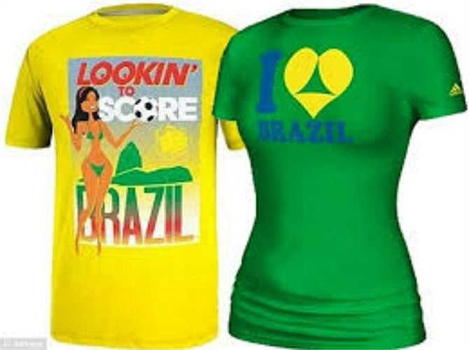 Adidas làm một số áo thun khiêu gợi trong World Cup 2014. Brazil là quê hương của những cô gái đẹp và Adidas thấy đây là cơ hội tốt để bán những chiếc áo thun trong mùa World Cup 2014.