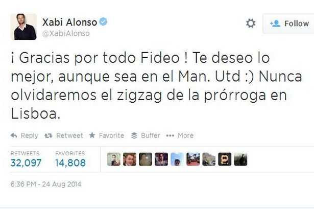 Dòng Twitter của Xabi Alonso