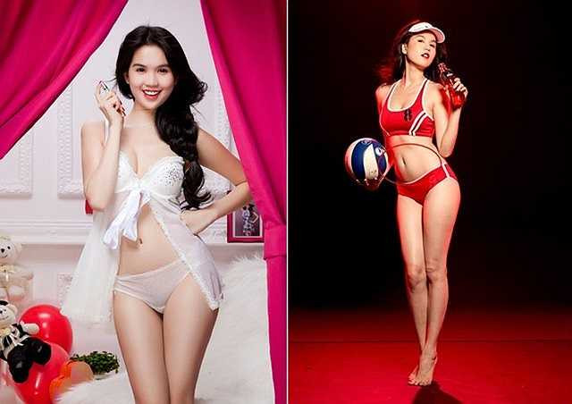 Ngọc Trinh tự tin khoe đường cong trước ống kính của nhiếp ảnh gia. 