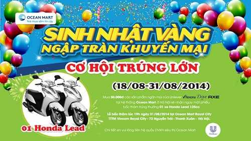 'Sinh Nhật Vàng – Ngập Tràn Khuyến Mại' tại Ocean Mart