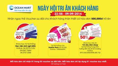 'Sinh Nhật Vàng – Ngập Tràn Khuyến Mại' tại Ocean Mart