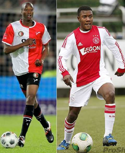 Rodney Kongolo (Feyenoord) và Javairo Dilrosun (Ajax)